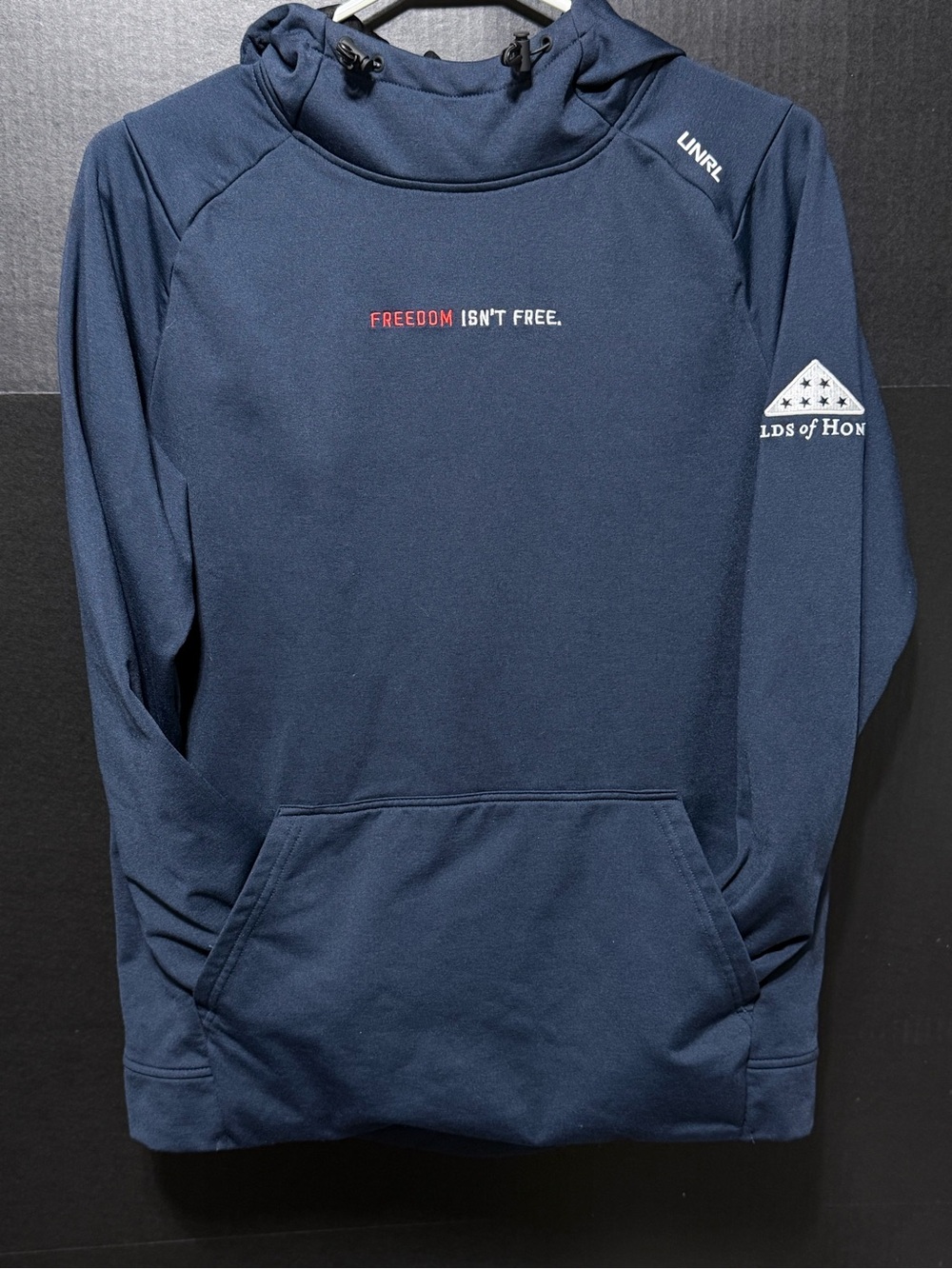 🎒UNRL x Folds of Honor Crossover Hoodie II Navy Size Small